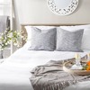 2pc 18"x18" Tonal Recycled Cotton Square Throw Cover Black/Off-White - Design Imports: Indoor Stripe Cushion, Zippered - 3 of 4