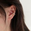 3PCS Ear Cuff Gold Silver Cuff Earrings for Women Teen Trendy Non Piercing Hypoallergenic Cubic Zirconia Earrings Set Jewelry Gifts - 3 of 4