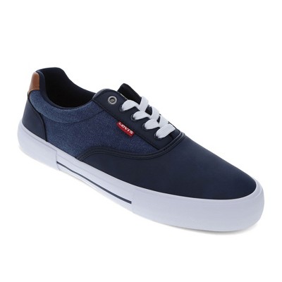 Levi s Mens Thane Synthetic Leather Casual Lace Up Sneaker Shoe Navy blue Size 7.5 Target