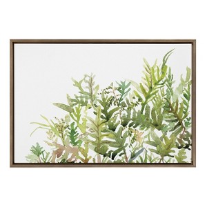 Kate and Laurel Sylvie Good Company Framed Canvas by Janet Meinke-Lau, 23x33, Gold - 1 of 4