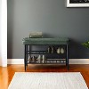 Shoe Bench, Storage Bench, Shoe Rack Bench Entryway, Synthetic Leather with Stitching, Mid-Century Modern, Loads 300 lb, 11.8 x 31.5 x 19.7 Inches - 3 of 4