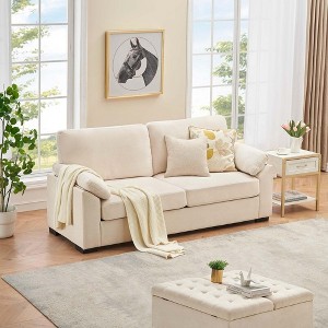 Loveseat Sofa Couch for Living Room, 80" Chenille Fabric Love Seats - 1 of 4