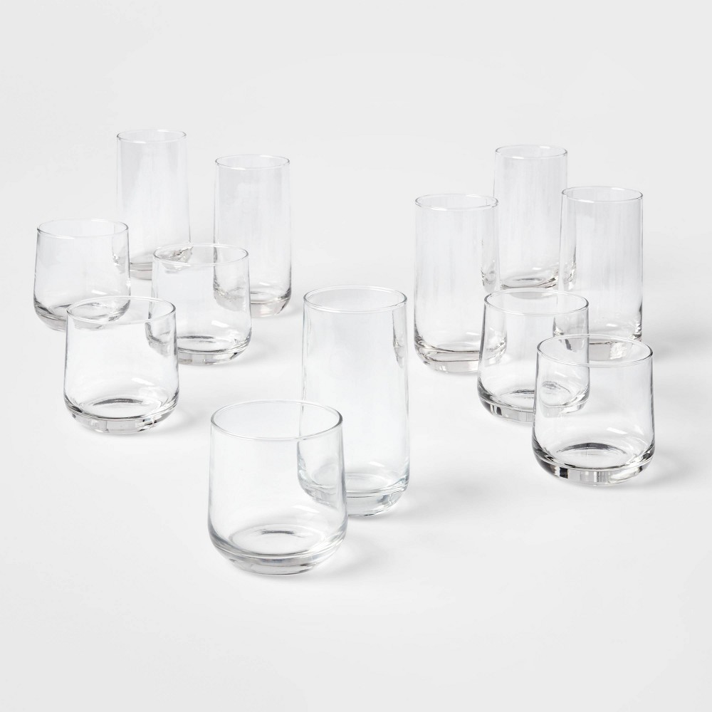 Photos - Glass 12pc  Shoreham Double Old Fashion and Highball es Set - Threshol