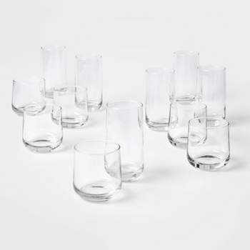 12pc Glass Shoreham Double Old Fashion and Highball Glasses Set  - Threshold™