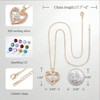 Forever Love Heart Necklaces for Women, Wedding, Birthday, Mother's Day Gifts, Silver with Birthstone Pendant - 3 of 4
