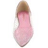 Allegra K Women's Pointed Toe Clear Rhinestone Ballet Flats - 2 of 4