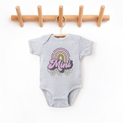 The Juniper Shop Mini Rainbow Flowers Baby Bodysuit