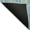 Aqua Teal Blue And Lime Green Abstract Washable Indoor Outdoor Area Rug - 3 of 4
