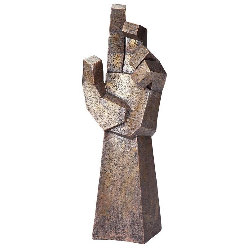 Design Toscano Freedom Rising Modern Cubist Outstretched Hand Statue, 1 of 7