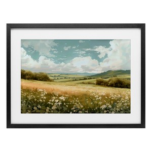 Stupell Industries Scenic Daisy Valley Framed Print Under Glass Art - 1 of 4