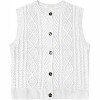 Clearlove Kid Girls Sweater Vest Sleeveless Button Down Knit Cardigan School Uniform Sweater Vest Top - 4 of 4