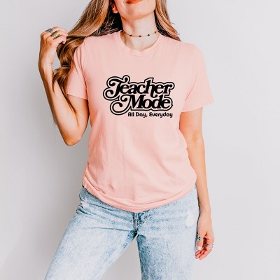 Simply Sage Market Teacher Mode Everyday Short Sleeve Tee - S - Blush