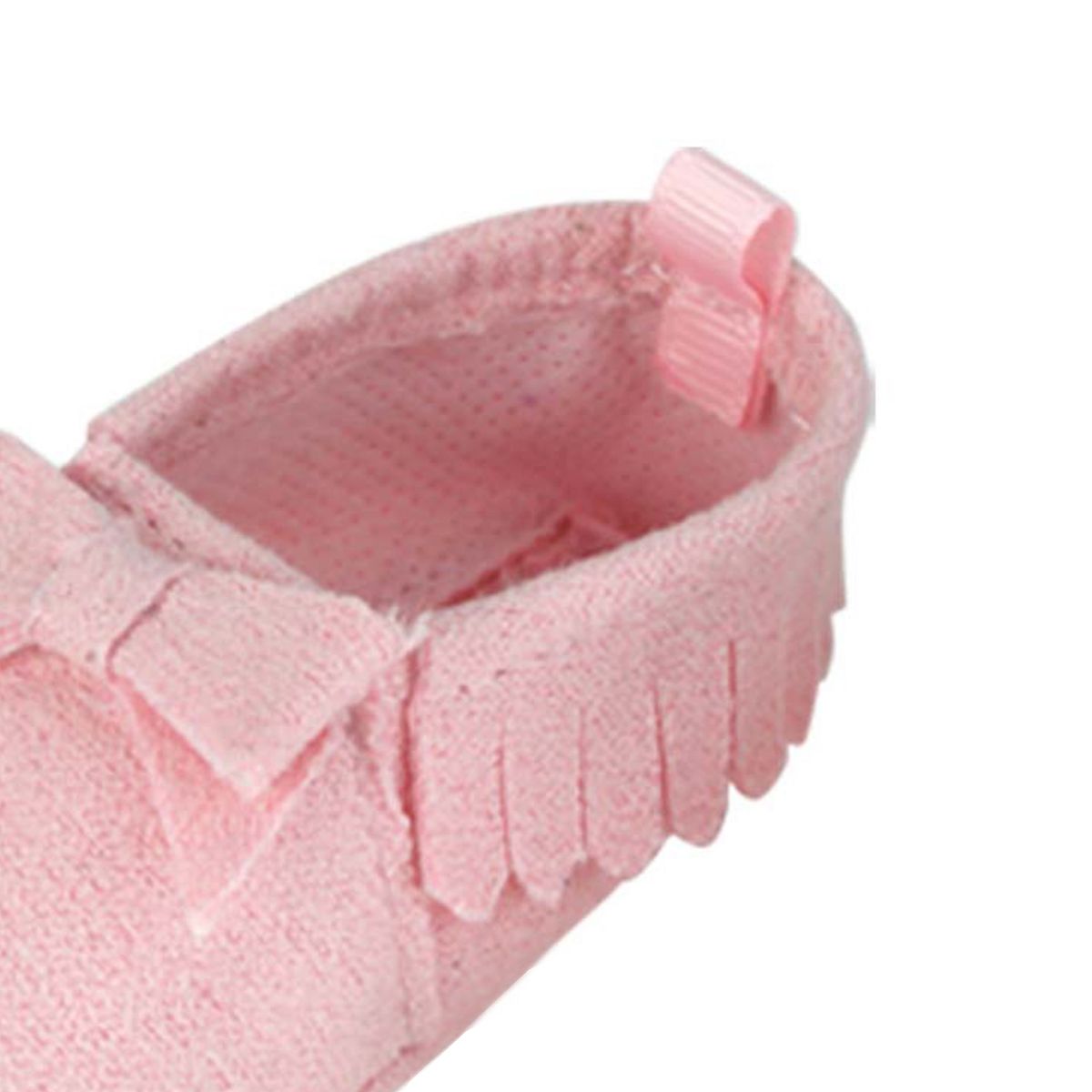 Sophia’s Small Adorable Mix & Match Suede Slip-On Moccasin Ballet Flat Shoes with Fringe Details and Bows for 15” Baby Dolls - thumbnail 3