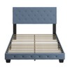 Reese Button Tufted Linen Upholstered Platform Bed Frame - Eco Dream - 2 of 4