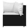 vidaXL Patio Corner Sofa Black PE rattan, powder-coated steel, polyester - 4 of 4