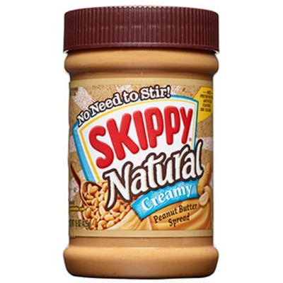 Skippy Natural Creamy Peanut Butter - 15oz