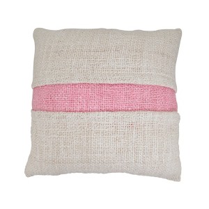 Saro Lifestyle Banded Throw Pillow Cover - 1 of 3