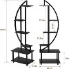 6 Tier 69.2" Tall Plant Stand Shelf with Drawers, Indoor Metal Plant Stands for Multiple Plants - 3 of 4