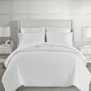 4 Pcs 100% Cotton 500 Thread Count Sheet Set, Solid Color Ultra Soft Bedding, Deep Pocket Flat/Fitted Sheet for All Seasons - 1 of 4