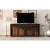 Famapy Large Dog Crate with Dual - Room: Brown Wood Grain,Metal Frame Ample Storage & Sturdy Build - 2 of 4