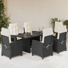 vidaXL Garden Dining Set Black, Cream White - 2 of 4