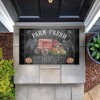 Stupell Industries Autumn Tractor Chalkboard Pumpkins Printed Outdoor Door Mat, design by Paul Brent, 18"x30" - 4 of 4