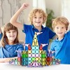 PICASSO-TILES Nano Magnetic Tiles for Kids, Travel Size Mini Portable Building Blocks Playset with Storage Bag Pouch, 66PCS - 2 of 4