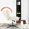 FONTOI Task and Office Chairs, Office Chair with Cross-Leg and Adjustable Height, Armless Swivel for Home Office, White, 25.9"*35"*25.5" - 4 of 4