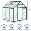 Garvee Walk-In Greenhouse with Polycarbonate Panels, Aluminum Frame, Quick Setup, Roof Vent, Outdoor Garden Greenhouse - 3 of 4