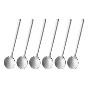 Unique Bargains Stainless Steel Long Handle Round Head Spoon 6 Pcs - 1 of 4