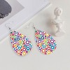 Earrings for Women,Leather Earrings Dangle Lightweight Teardrop Earrings Jewelry for Women - 4 of 4