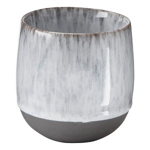 tagltd Hot/Cold Stoneware Stmless Mug - 10oz Ceramic Drinkware for Christmas - Dishwasher Safe - White - 3.5" H x 3.3" W - 1 of 2