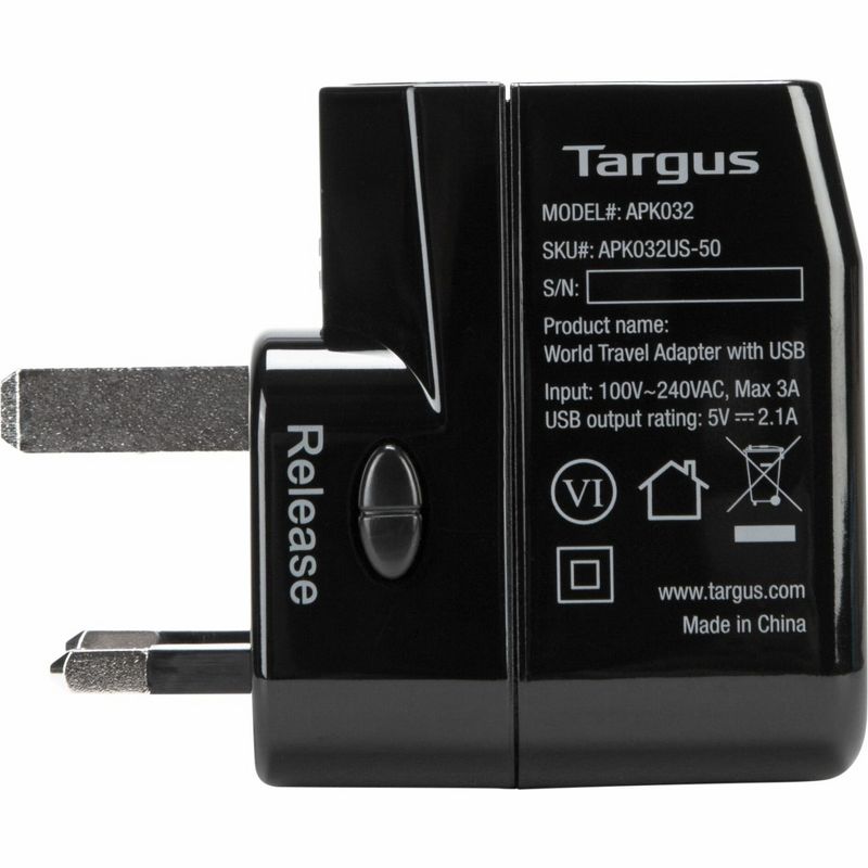 Targus World Travel Power Adapter with Dual USB Charging Ports, 2 of 10