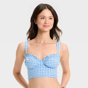 Women's Woven Corset Bra - Colsie™ - 1 of 4