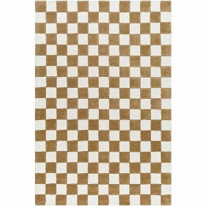 Hauteloom Timin Blue Gray Checkered Area Rug - 1 of 3