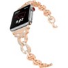 Worryfree Gadgets Metal Band for Apple Watch 38/40/41mm, 42/44/45/49mm Sleek O-Links with Full Bling Rhinestones - 2 of 4