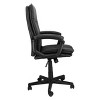 Elama High Back Tufted Faux Leather Adjustable Office Chair in Black - 3 of 4