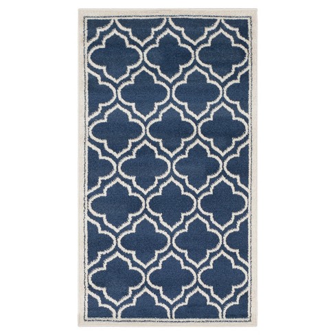 Amala Blue Outdoor Rug Washable