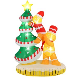 Resenkos 7-Ft Inflatable Christmas Tree with 7 Internal LED Lights - Multi-Color Green - 1 of 4