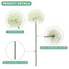 Unique Bargains Plastic Silk Durable Artificial Chrysanthemum Ball Flowers 11" - 2 of 4