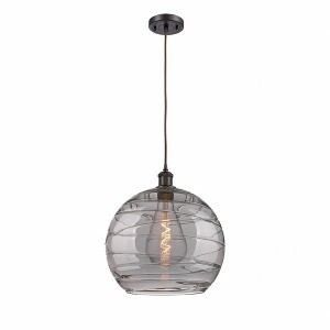 Athens Deco Swirl - 1 Light Pendant In Industrial Style-16.88 Inches Tall and 13.75 Inches Wide - 1 of 1
