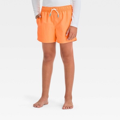 Boys' Solid Swim Trunks - art class™ Orange S