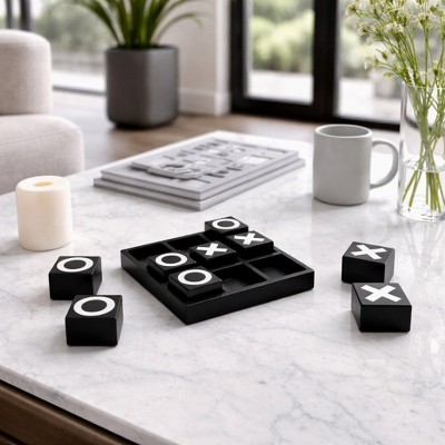 Ajuny Gioco Tris 3D In Legno Fatto A Mano: Tic Tac Toe Da Tavolo, Gioco Strategico 2 Giocatori, Arredamento Rustico, Portatile Per Viaggi, Regalo Per Tutte Le Età, Dimensioni 11.2x11.2x12 Cm