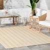 Home Conservatory Ticking Stripe Handwoven Indoor/Outdoor Area Rug - 2 of 4