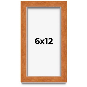 PosterPalooza | Panoramic Modernist Brown Picture Frame - UV Acrylic, Foam Board Backing, Hanging Hardware - 1 of 4