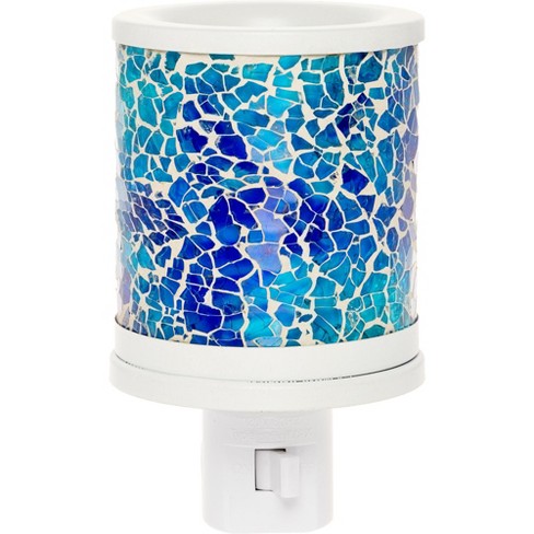 Dawhud Direct Mosaic Glass Plug-In Fragrance Wax Melt Warmers (Mediterranean Tile)