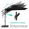 HYLEORY Beeram 96" x 96" Cantilever Umbrella with Counterweight - 4 of 4