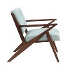NicBex Linen Accent Chair,Upholstered Living Room Chairs with Tufted Back and Wood Legs,Mid-Century Armchair,Accent Chairs for Living Room,Green - 4 of 4
