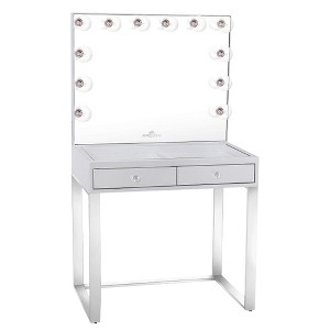 Impressions Vanity Mini SlayStation® Emma Vanity Table + Vanity Mirror Bundle - 1 of 3