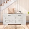Storage Chest, 30 in /39.4 in/24.8 in/ Toy Chest with Lids, Wood Rattan Toy Box for Boys Girls with Safety Hinge - 2 of 4